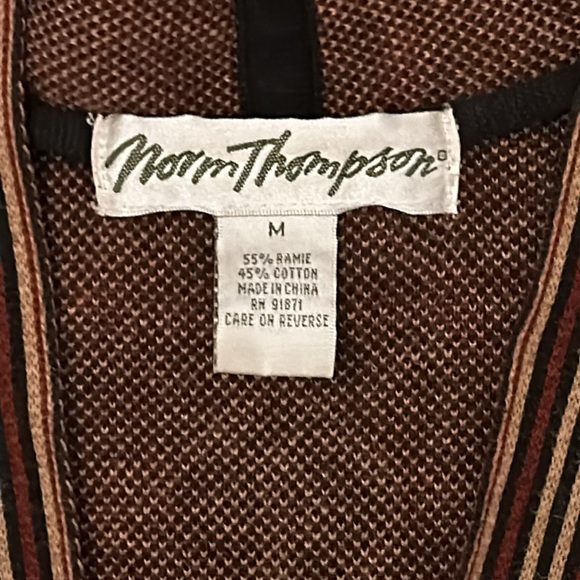 Norm Thompson Full Length Ethic Geometric Duster Sewater Coat Jacket Y2k - Picture 5 of 5